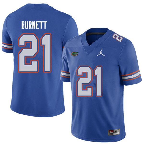 Jordan Brand Men #21 McArthur Burnett Florida Gators College Football Jerseys Sale-Royal